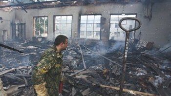 Spalona sala gimnastyczna w biesłańskiej szkole