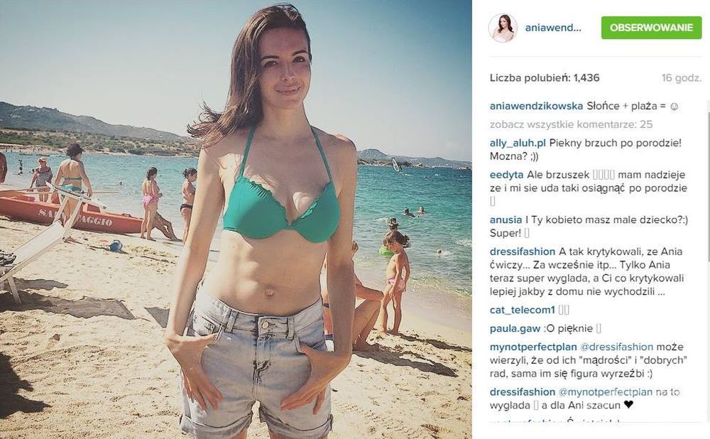 Anna Wendzikowska na wakacjach, fot. Instagram