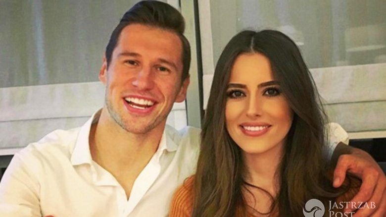 Grzegorz Krychowiak i Celia Jaunat