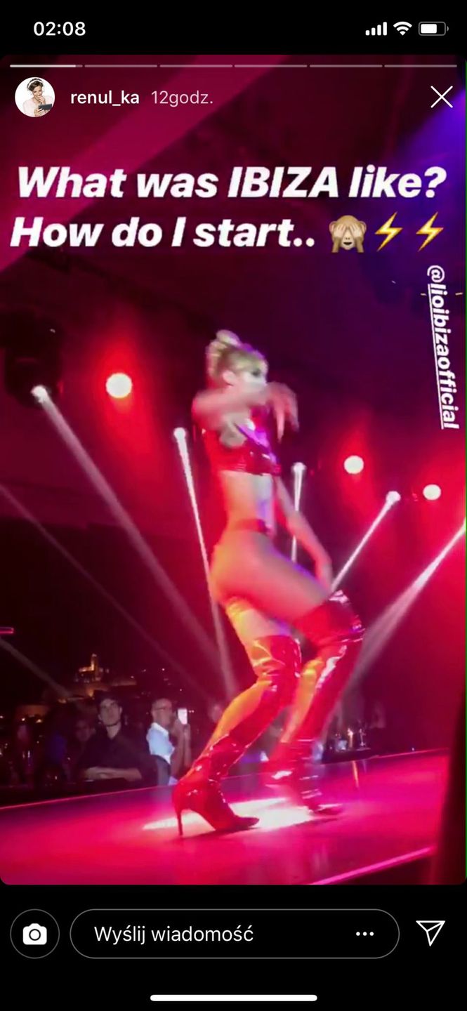 Renata Kaczoruk w klubie ze striptizem na Ibizie