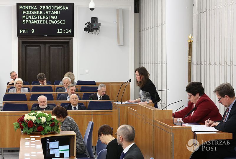 Monika Zbrojewska na posiedzeniu sejmu