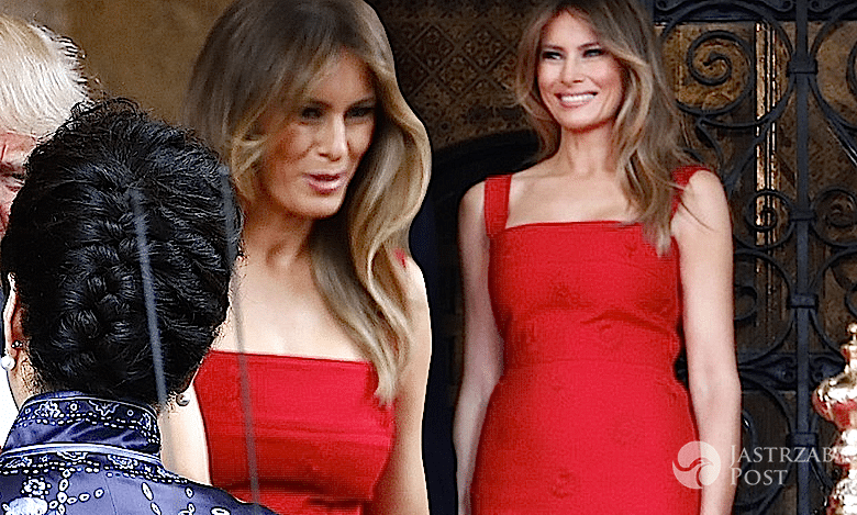 Melania Trump czerwona sukienka Valentino