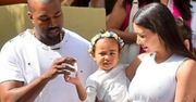 Kim Kardashian, Kanye West i Nori podczas wielkanocnego spaceru