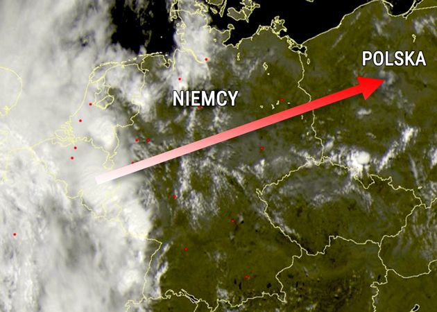 Gigantyczna formacja burzowa idzie nad Polskę