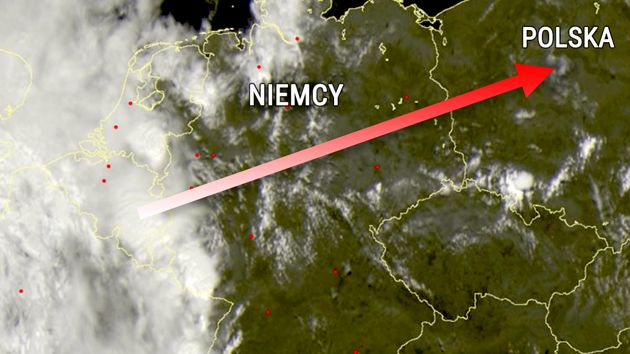 Gigantyczna formacja burzowa idzie nad Polskę