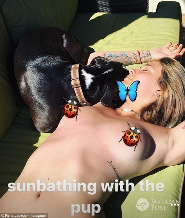 InstaStory Paris Jackson - opalała się nago