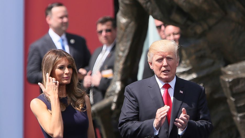 Melania i Donald Trumpowie