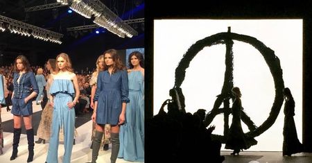 Wzruszający finał pokazu Natalii Jaroszewskiej na Fashion Week Poland. Projektantka nawiązała do tragicznych wydarzeń w Paryżu
