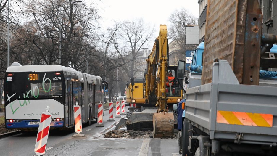 Prace przy Alejach Słowackiego