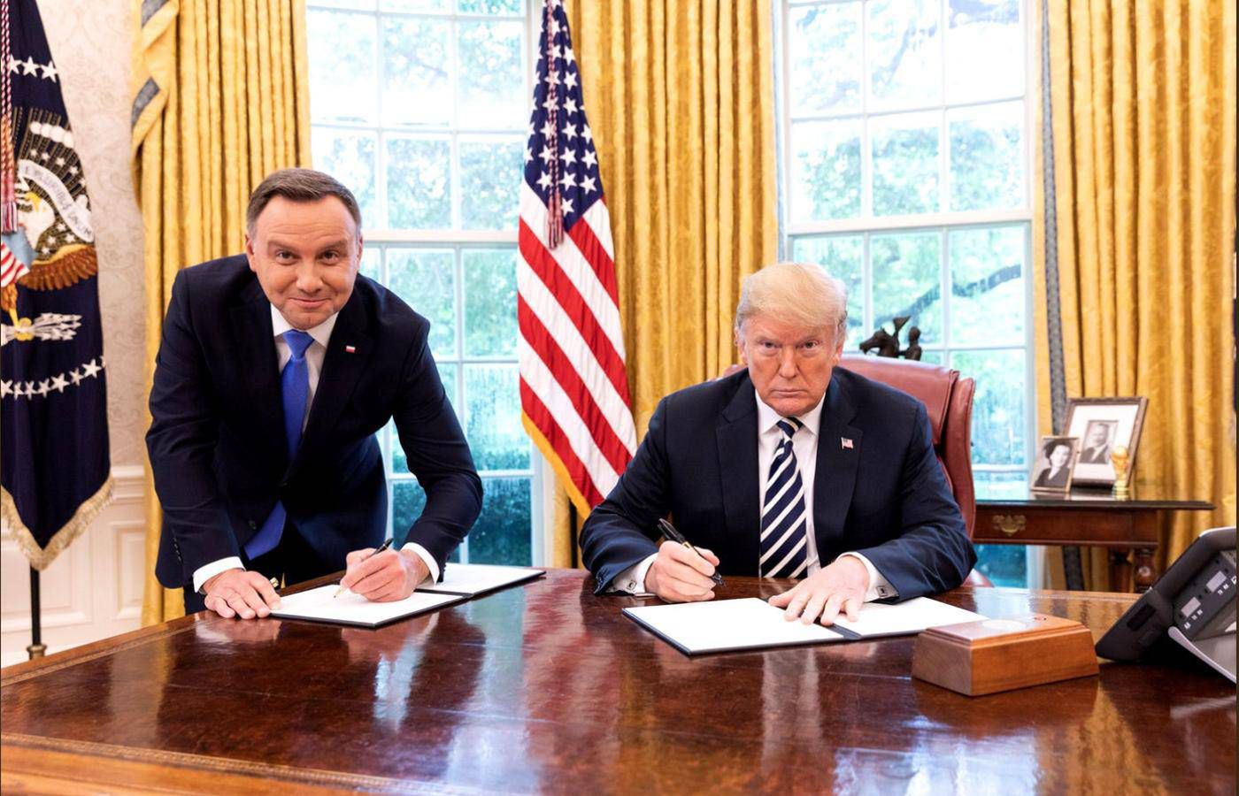 Andrzej Duda i Donald Trump