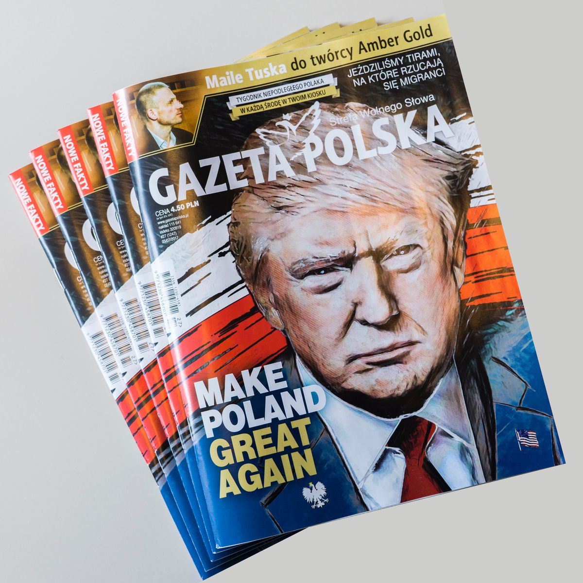 "Gazeta Polska" ze specjalną okładką na przyjazd Donalda Trumpa. Ostre komentarze