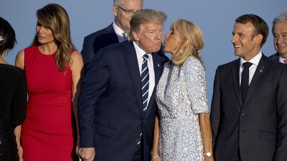 Donald Trump i Brigitte Macron na szczycie G7