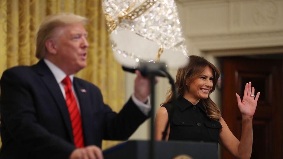 Melania Trump w modnej sukience na wiosnę
