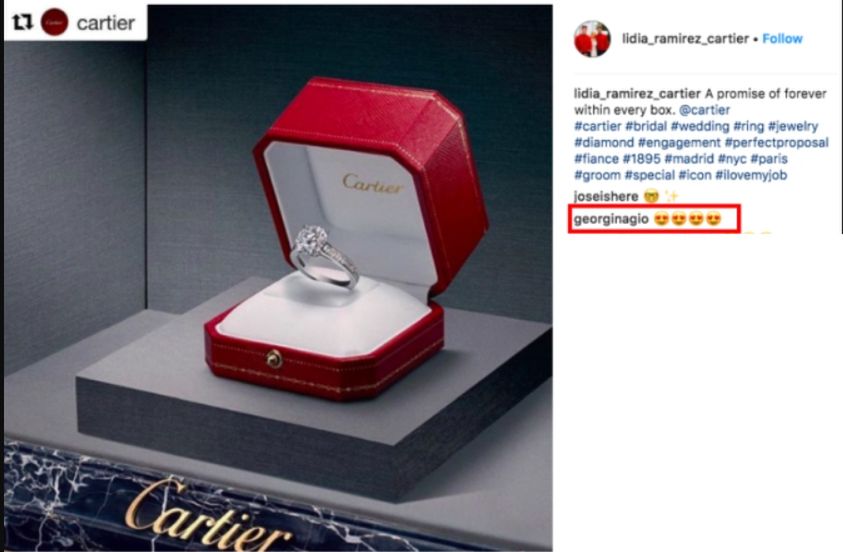 Cristiano Ronaldo kupił Georginie pierścionek za 3 mln zł