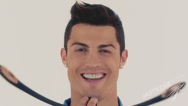 6 August 2014 - Los Angeles - USA**** STRICTLY NOT AVAILABLE FOR USA ***Cristiano Ronaldo stars in commercial for bizarre Japanese 'facial fitness' device. The 30 second advert opens with Ronaldo playing with a soccer ball - then all of a sudden switches to him holding a strange device. He looks surprised to holding it - before flicking it up and down. Several people are then shown with the device in their mouths, as they move around as the words 'Shape Up Face Up appear in the background. Ronaldo, however, does not put the Facial Fitness Pao device in his own mouth and instead just holds it and grins. Japanese writing appearing at the end of the ad reportedly translates as: "One of the best in the world, but to smile train. Twice a day from 30 seconds for intensive training!"XPOSURE PHOTOS DOES NOT CLAIM ANY COPYRIGHT OR LICENSE IN THE ATTACHED MATERIAL. ANY DOWNLOADING FEES CHARGED BY XPOSURE ARE FOR XPOSURE'S SERVICES ONLY, AND DO NOT, NOR ARE THEY INTENDED TO, CONVEY TO THE USER ANY COPYRIGHT OR LICENSE IN THE MATERIAL. BY PUBLISHING THIS MATERIAL , THE USER EXPRESSLY AGREES TO INDEMNIFY AND TO HOLD XPOSURE HARMLESS FROM ANY CLAIMS, DEMANDS, OR CAUSES OF ACTION ARISING OUT OF OR CONNECTED IN ANY WAY WITH USER'S PUBLICATION OF THE MATERIAL. BYLINE MUST READ : Facial Fitness Pao/XPOSUREPHOTOS.COMPLEASE CREDIT AS PER BYLINE *UK CLIENTS MUST CALL PRIOR TO TV OR ONLINE USAGE PLEASE TELEPHONE  44 208 344 2007