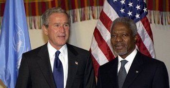 Kofi Annan kontra George Bush