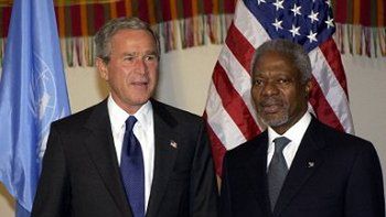 George Bush i Kofi Annan
