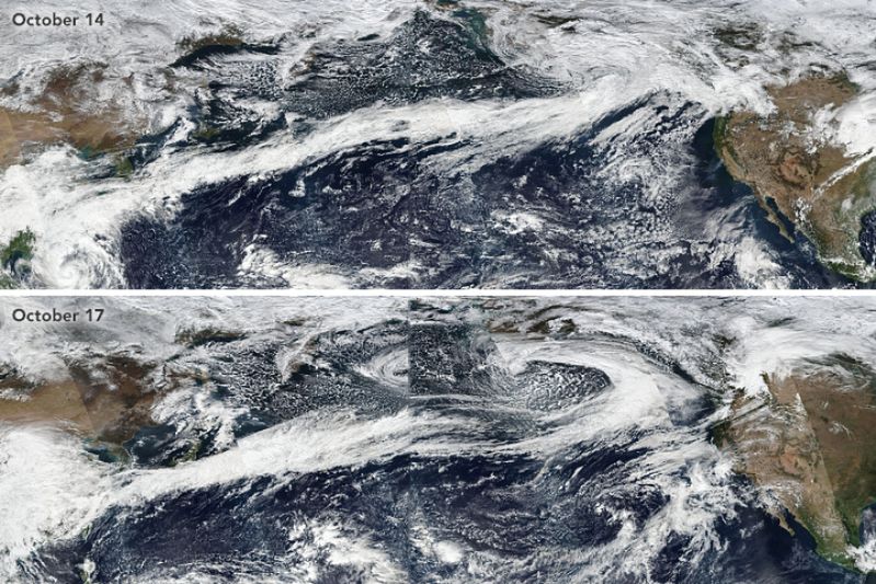 Rzeka atmosferyczna nad Pacyfikiem. Tak długiej jeszcze nie widziano