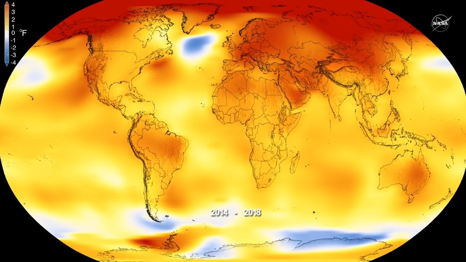 Zmiany temperatur na świecie wskazują ogromne zmiany klimatyczne