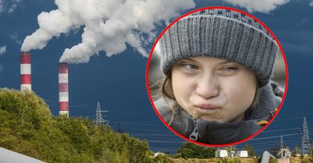Greta Thunberg w Polsce. Ekipa filmowa przy Elektrowni Bełchatów