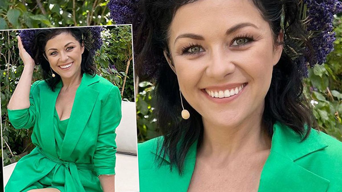 Kasia Cichopek w lawendowym wieńcu