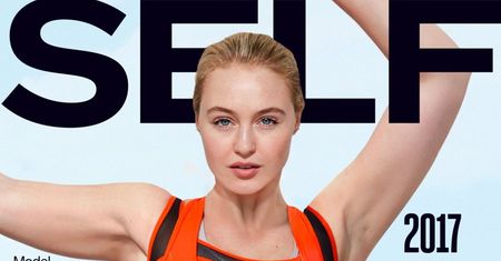 Iskra Lawrence na okładce pisma „SELF”