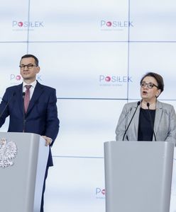 Orzeł wywinął fikołka podczas konferencji prasowej dotyczącej programu "Posiłek w domu i w szkole"