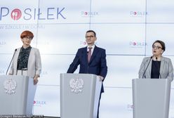 Orzeł wywinął fikołka podczas konferencji prasowej dotyczącej programu "Posiłek w domu i w szkole"