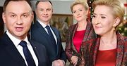 Świąteczne życzenia od pary prezydenckiej. Garsonka Agaty Dudy to dzieło polskiej projektantki [WIDEO]