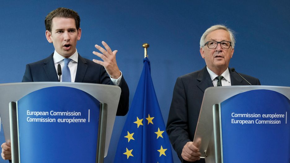 Sebastian Kurz i Jean-Claude Juncker