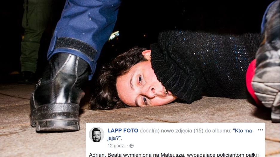 Pisarka została zatrzymana przed pałacem prezydenckim. 