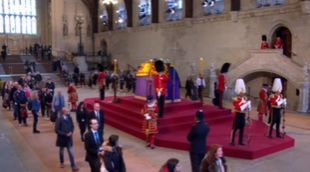 Andrzej Duda i Agata Duda w Westminter Hall screen BBC