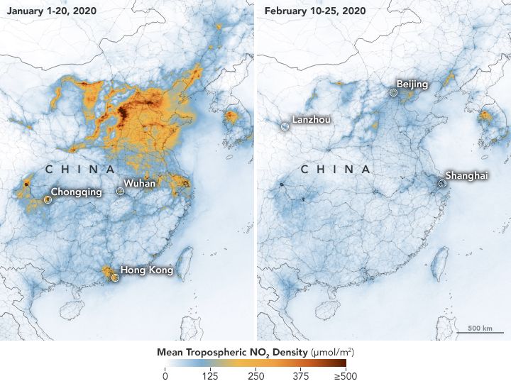 Koronawirus z Chin. Zobacz, jaki wpływ ma epidemia na jakość powietrza