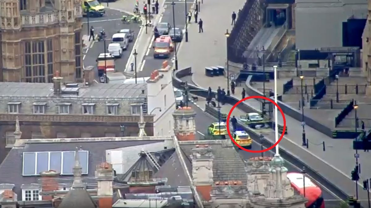 Auto wjechało w barierki przed Pałacem Westminsterskim