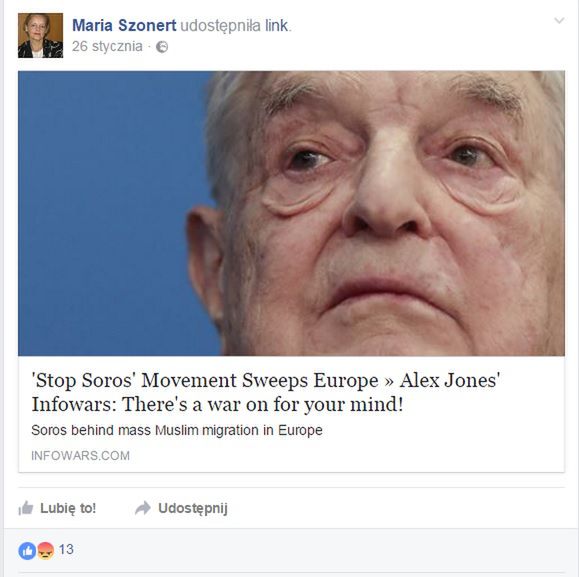 Maria Szonert na Facebooku 