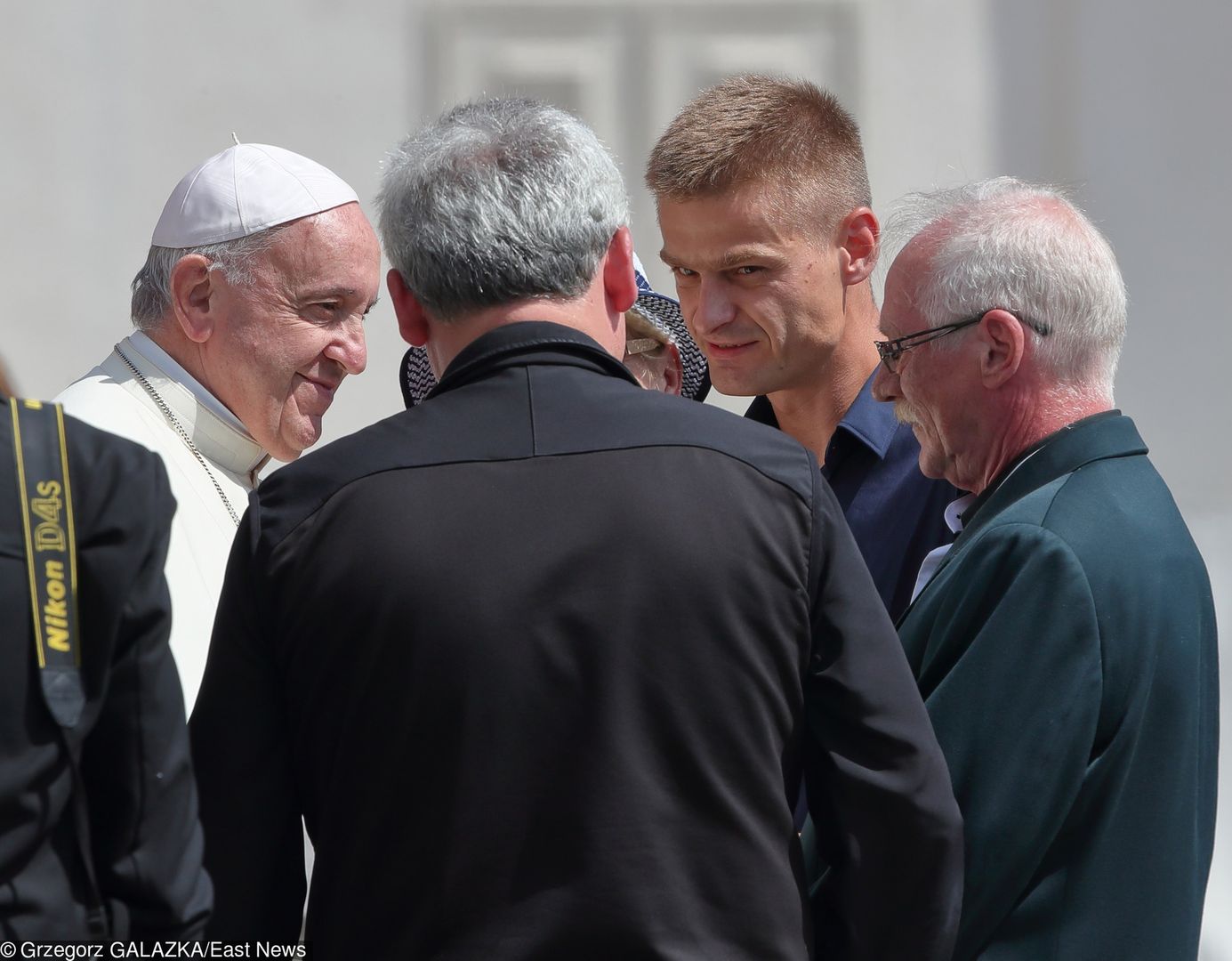 Tomasz Komenda z papieżem Franciszkiem