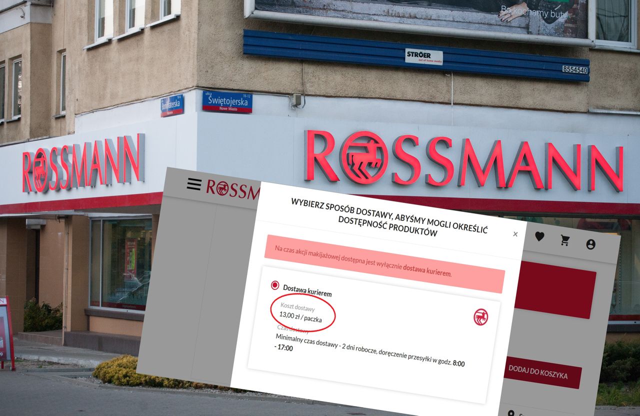 Promocja w Rossmannie. Dostawa tylko kurierem za 13 zł. Klientki oburzone