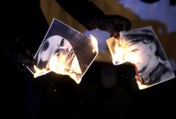 Protest narodowców przed ambasadą Ukrainy. Winnicki: to banderowska szmata!