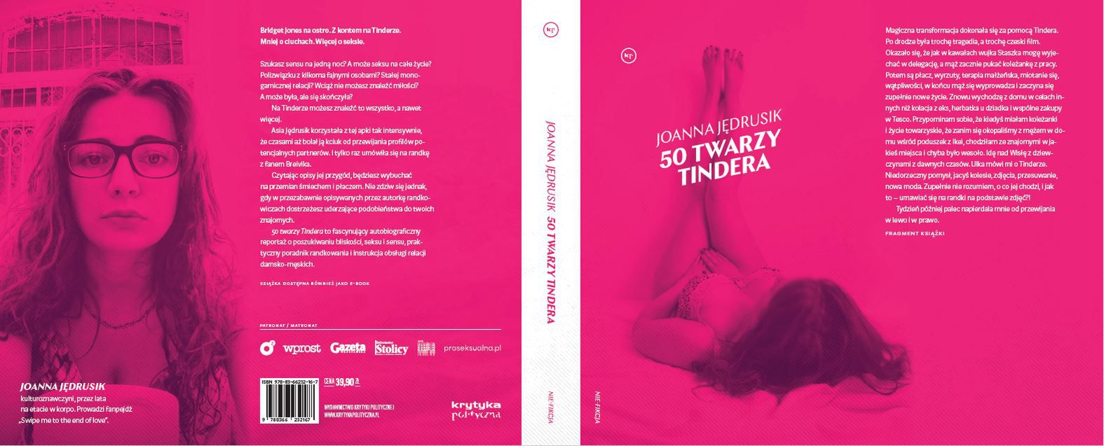 Redakcja o2.pl książkę "50 twarzy Tindera" objęła patronatem. 