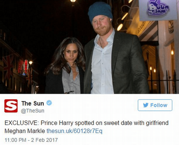 Książę Harry i Meghan Markle na randce fot. Twitter.com