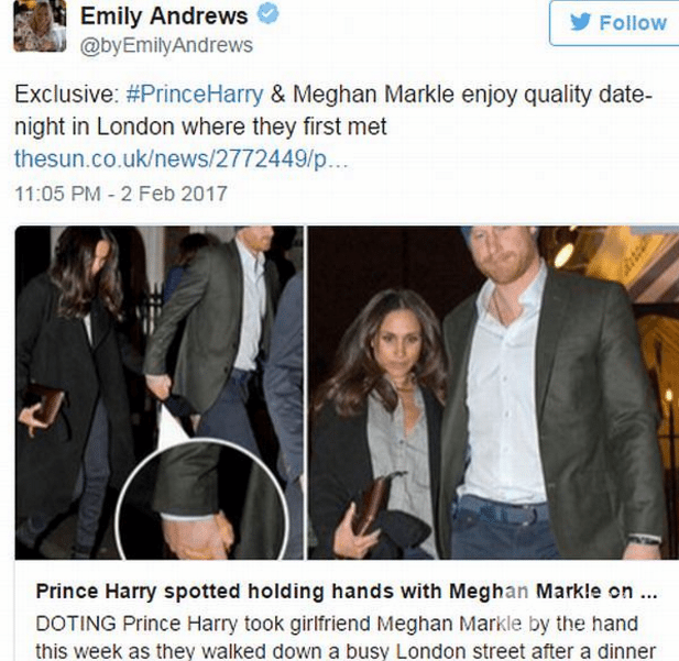 Książę Harry i Meghan Markle na randce. Zdjęcia 2017 fot. Twitter.com