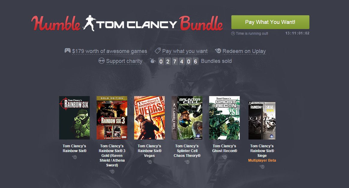 Tom Clancy byłby dumny z nowego Humble Bundle