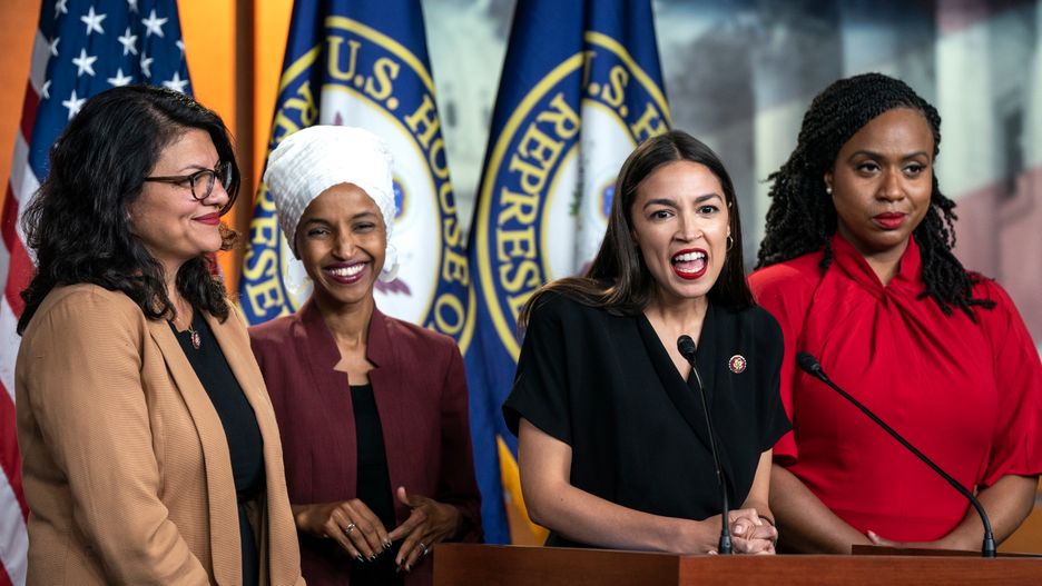 Demokratyczne debiutantki z "ekipy": Rashida Tlaib, Ilhan Omar, Alexandria Ocasio-Cortez i Ayanna Pressley