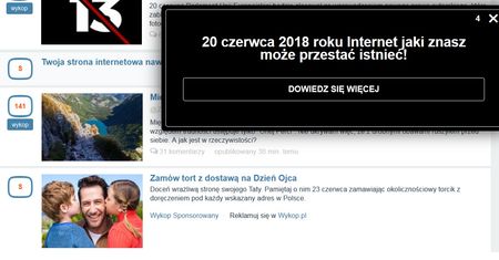 "Nie pozwólmy Unii Europejskiej zniszczyć internetu". Polacy głośno protestują w sieci