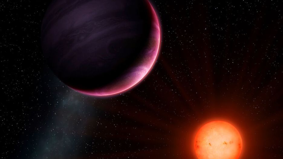 Wizja artystyczna przedstawiająca nową planetę.