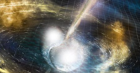 Supermagnetyczny magnetar. Powstał w wyniku zderzenia dwóch gwiazd neutronowych