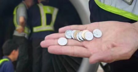 Przesądna emerytka uziemiła airbusa. Wrzuciła garść monet do silnika