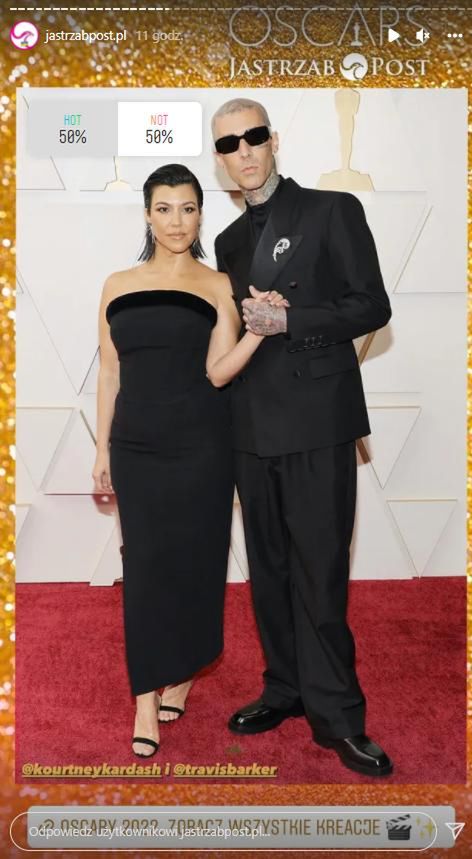 Kourtney Kardashian i Travis Barker. Jak poradzili sobie w sondzie? Oscary 2022