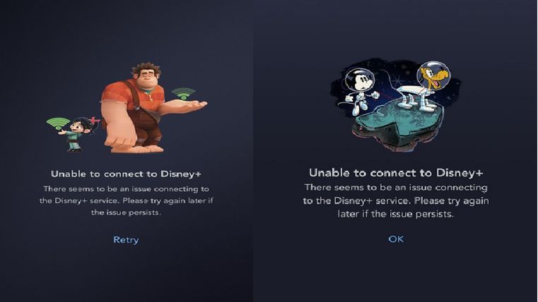 Takie komunikaty widzą użytkownicy, którzy próbują się połączyć z Disney Plus