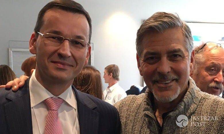 Mateusz Morawiecki i George Clooney